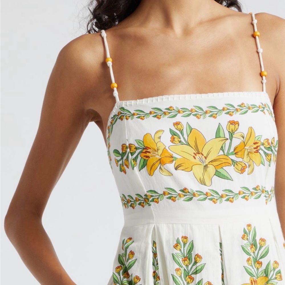 FarmRio - White and Yellow maxi dress - Picture 2 of 7